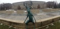 Stag Statue Columbus Ohio Panoramic Front Royalty Free Stock Photo