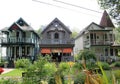 Known as `The Three Sisters,` these homes are privately owned and inside the compound, Lily Dale, New York, 2018,