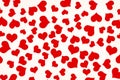 Background Created From Scattered Red Halftone Dots Hearts