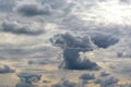 Interesting cloud formation with different kinds of clouds Royalty Free Stock Photo
