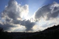 Interesting cloud formation that looks like an angel Royalty Free Stock Photo