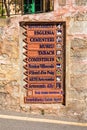 Interesting Colourful Signage, Deia, Mallorca. Royalty Free Stock Photo