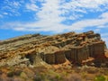 Interesting desert rock formations, Nevada desert near Death Valley California. Royalty Free Stock Photo