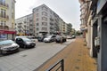 Renovated prewar modernistic apartment houses in Bedzin, Silesia, southern Poland