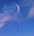 Interesting flying air smoke patterns Royalty Free Stock Photo