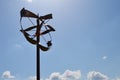 Interesting handmade metal weathervane