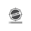 Interesting icon of drumer