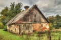 Interesting old building in Tasi, Latvia Royalty Free Stock Photo