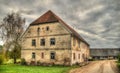 Interesting old building in Tasi, Latvia Royalty Free Stock Photo