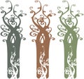 Interesting Ornate Tree Design Elements Illustrati