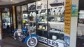 Interesting pawn shop in Broadbeach with a motorcycle outside ready for someone to purchase