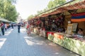 Armenia, Yerevan, September 2021. Prospect of trade rows of the Vernissage market.