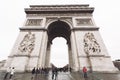 Interesting photo of the great Arc de Triomphe in Paris