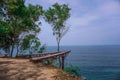 Interesting photo spot on the hill at Watu Bale Beach, Kebumen, Central Java, Indonesia