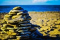 An Interesting Pile Of Rocks And Stones Stacked On The Beach Of Lake Erie In Geneva-On-The-Lake, Ohio