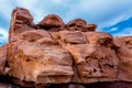Interesting Red Sandstone Rocks in New Mexico Royalty Free Stock Photo