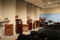 Interesting room filled with the history of early TV, radio and stereo, Baltimore Museum of Industry, Maryland, 2017 Royalty Free Stock Photo