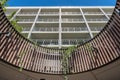 Interesting round roof opening at a resort near the Turtle Bay at the north shore of Oahu