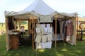 Interesting scene of typical shop set at reenactments, Fort Ontario, New York, 2016