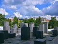 Interesting sculpture in the center of the city Postojna, Slovenia