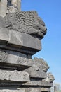 Interesting Sculpture at the edge of a temple at Prambanan Temple Compounds