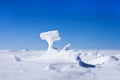 Interesting snow formation. Royalty Free Stock Photo