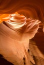 Interesting stone formations inside lower antelope canyon, USA Royalty Free Stock Photo
