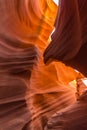 Interesting stone formations inside lower antelope canyon, USA Royalty Free Stock Photo
