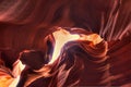 Interesting stone formations inside lower antelope canyon, USA, HDR image Royalty Free Stock Photo