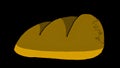 This is an interesting and very tasty bread vector image