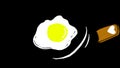 This is an interesting and very tasty fried egg vector image