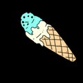 This is an interesting and very tasty ice cream cone image