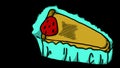 This is an interesting and very tasty sweet cake vector image