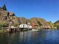 An interesting view of the small fishing village and local brewe Royalty Free Stock Photo