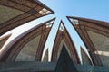 Interesting View to the Pakistan National Monument with the Lotus Leaves in Islamabad,