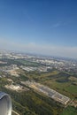 Interesting views from the airplane window on a warm summer day