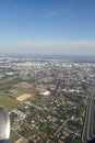 Interesting views from the airplane window on a warm summer day