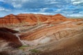 Interestingly red rock formations in central Turkey