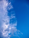 An interestingly shaped edge of a cloud on a blue sky