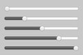 Interface black and gray slider buttons