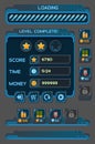 Interface buttons set for space games or apps