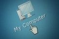 Interface computer Icon and a hand mouse cursor