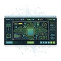 Interface design resembling a futuristic control panel featuring a Royalty Free Stock Photo