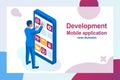 Interface development, design mobile app Royalty Free Stock Photo