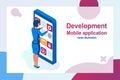 Interface development, design mobile app Royalty Free Stock Photo