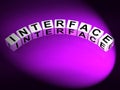 Interface Dice Represent Integrating Networking and Interfacing Royalty Free Stock Photo