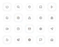 Interface essential line icons set. Editable Stroke. 24x24 Pixel Perfect.