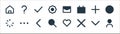 interface essentials line icons. linear set. quality vector line set such as user, close, search, reload, add, check, email,