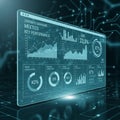 Interface features KPIs and performance metrics with numeric values Royalty Free Stock Photo