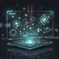 Interface featuring a semi transparent rectangular screen and Royalty Free Stock Photo